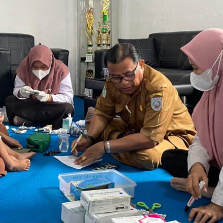 Peduli Kesehatan Masyarakat, Pemdes Simpang Tiga Gelar Posyandu Siklus Hidup ILP